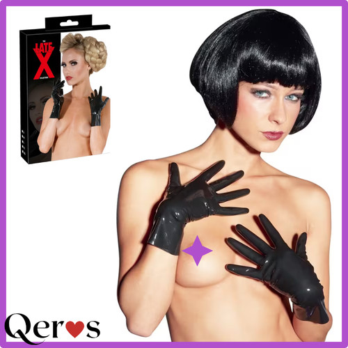 Guanti lattice neri latex - lattice,